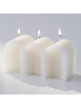 Urban Outfitters | Stella White Geo Shaped Wax Candle